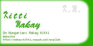 kitti makay business card